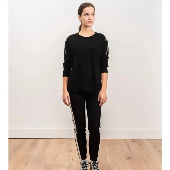 Wyse London  Esme Lightening Bolt Sweater Black Size S - Picture 3 of 8